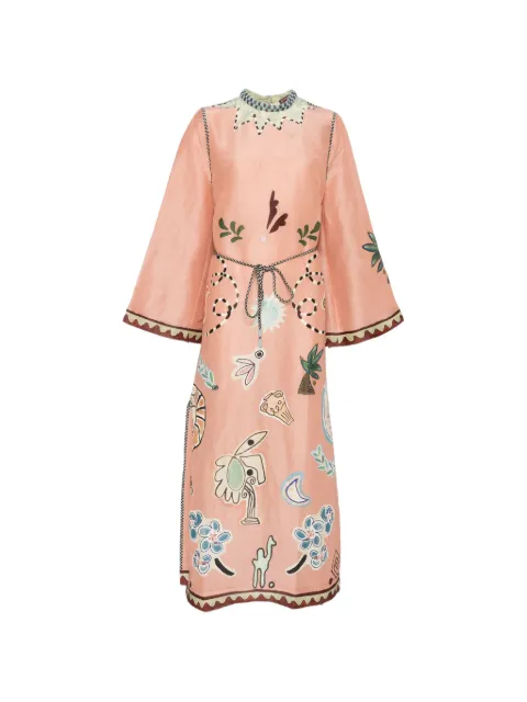 ALEMAIS mellemlang Laurence kjole med bælte