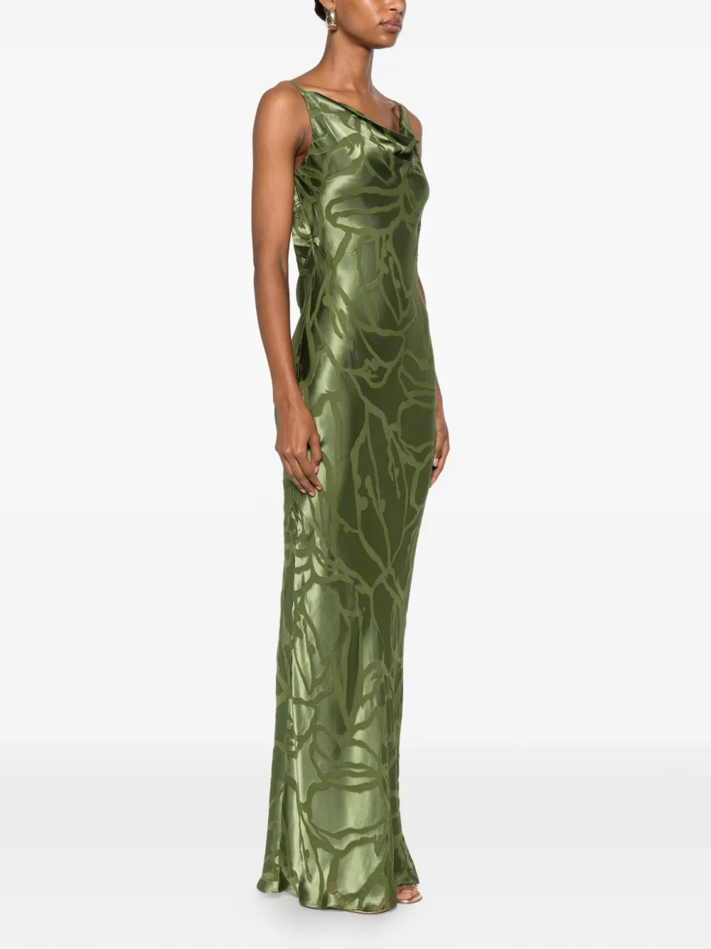 zamiriah green dress Handpainted blazer Castleton green colour main image 1