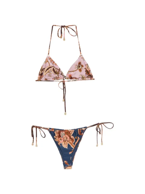 ZIMMERMANN Aster floral-print spliced bikini