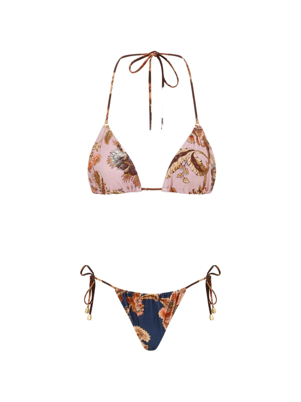 ZIMMERMANN Aster bikini met split Blauw