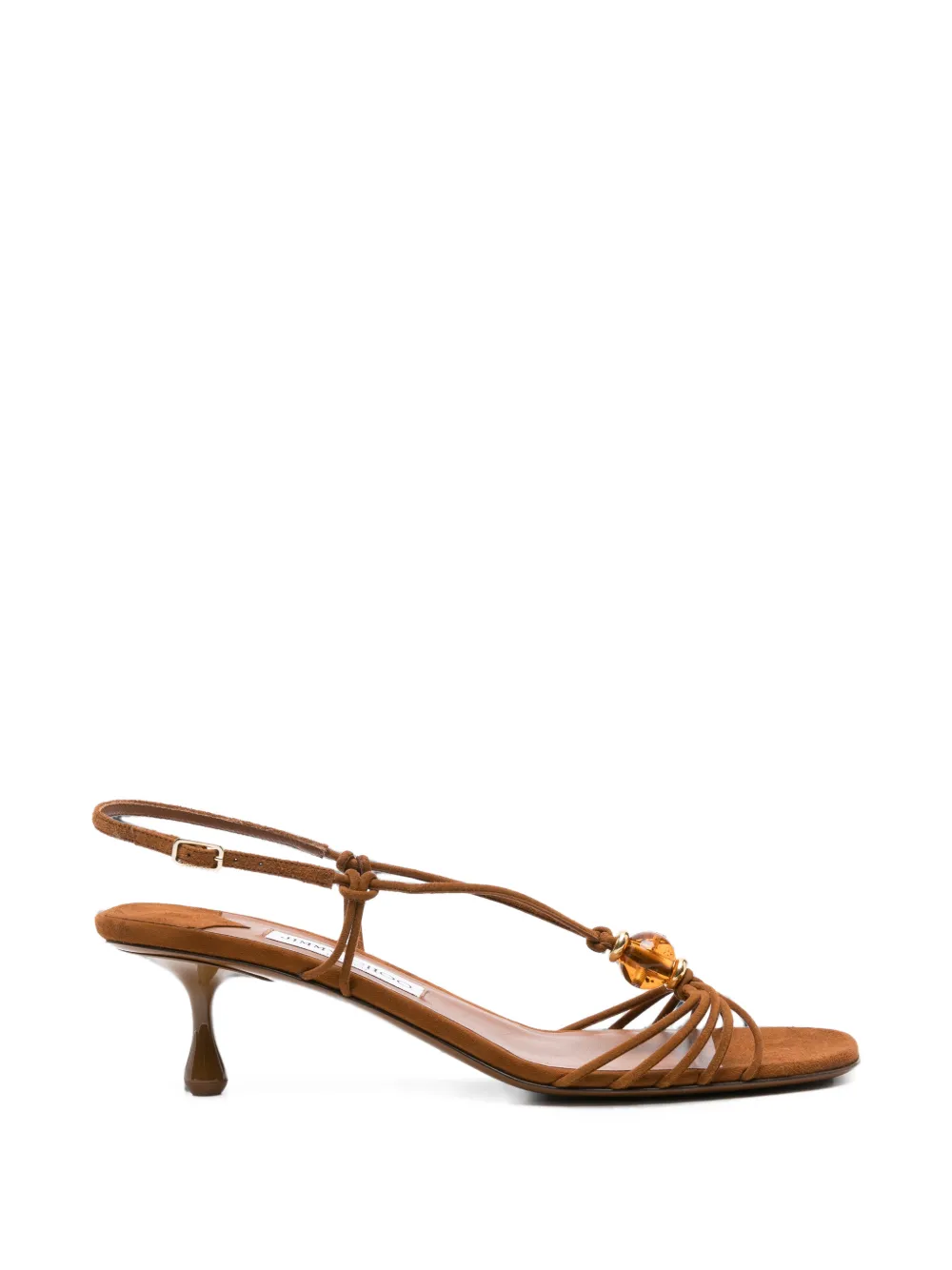 Jimmy Choo Lova bead-embellished suede heeled sandals Bruin