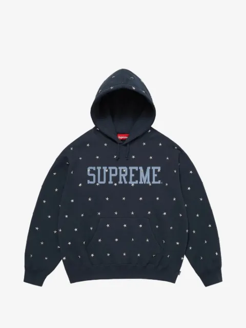 Supreme stars studded hoodie