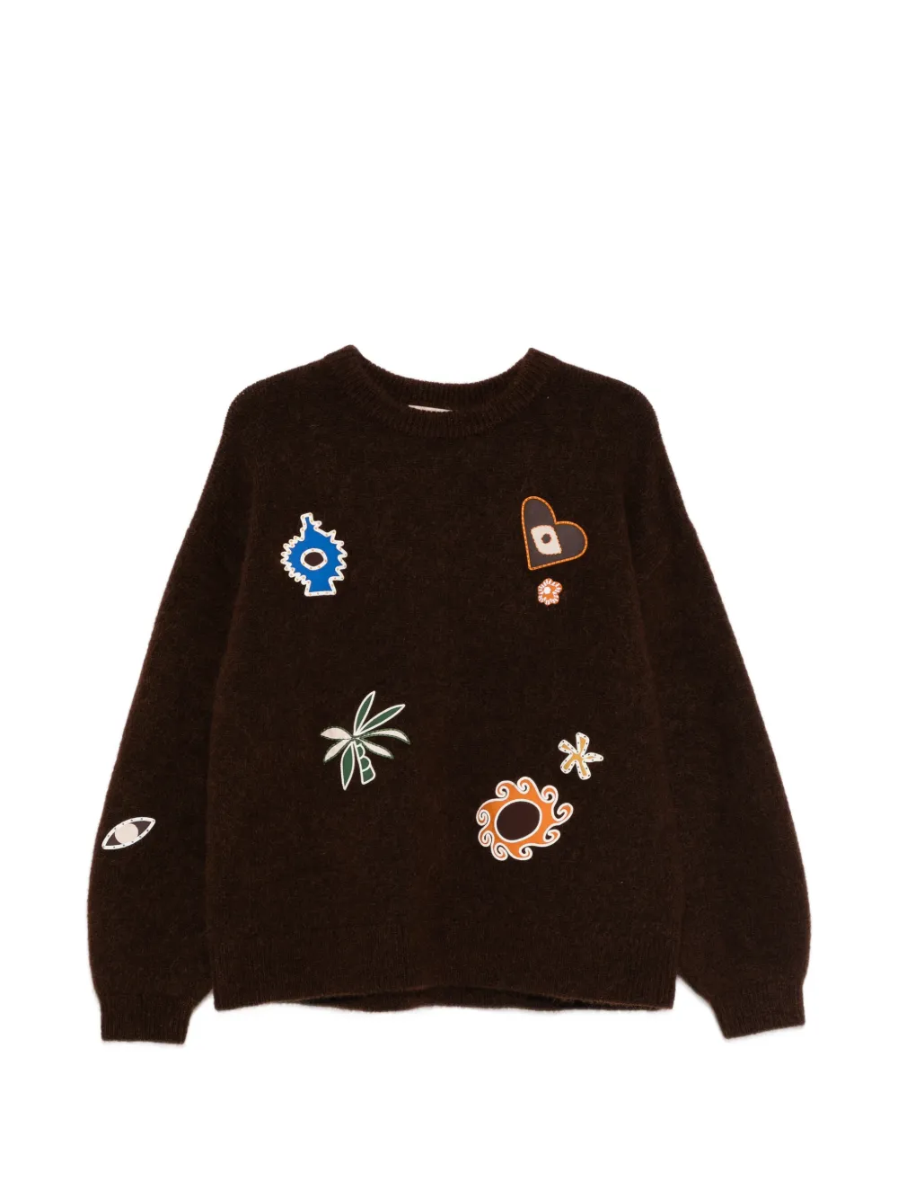ALEMAIS Maroc-embroidered sweater - Marrone
