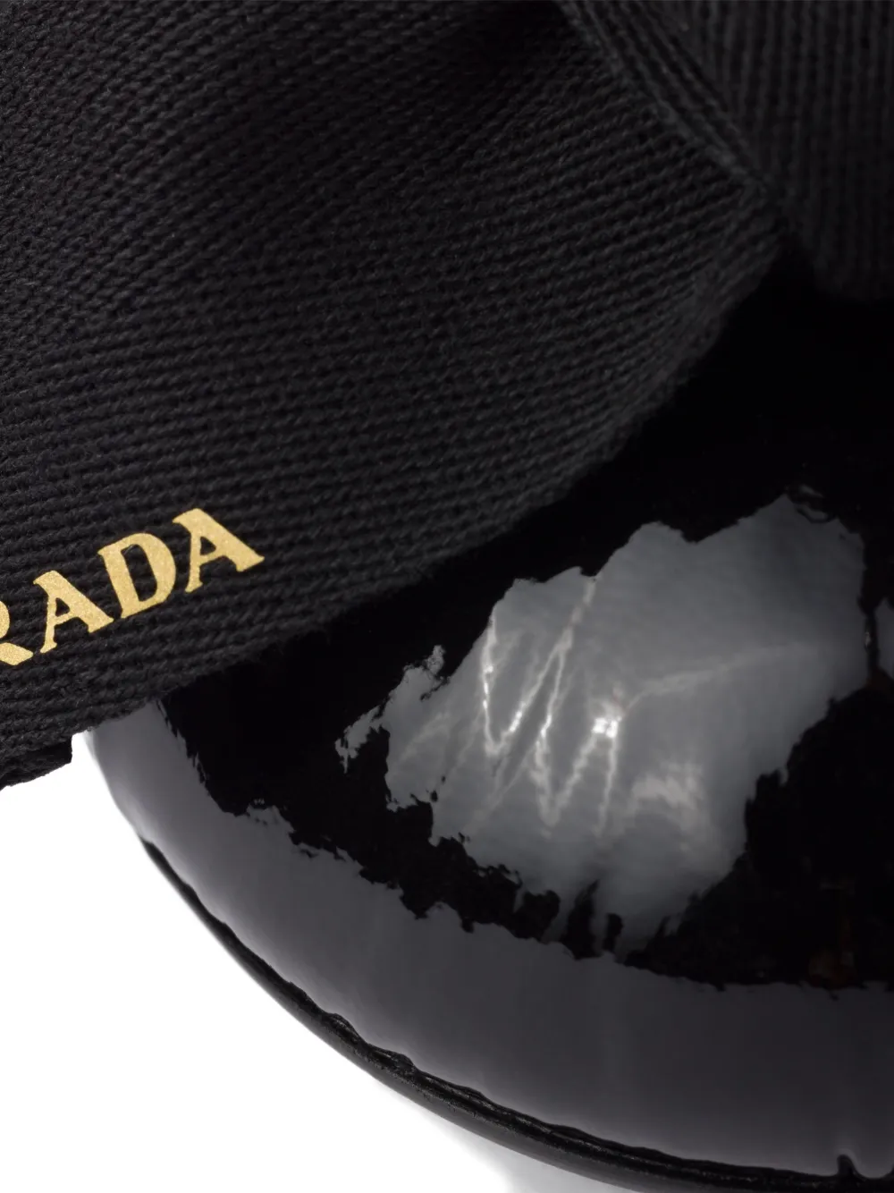 Prada Leren ballerina's Zwart