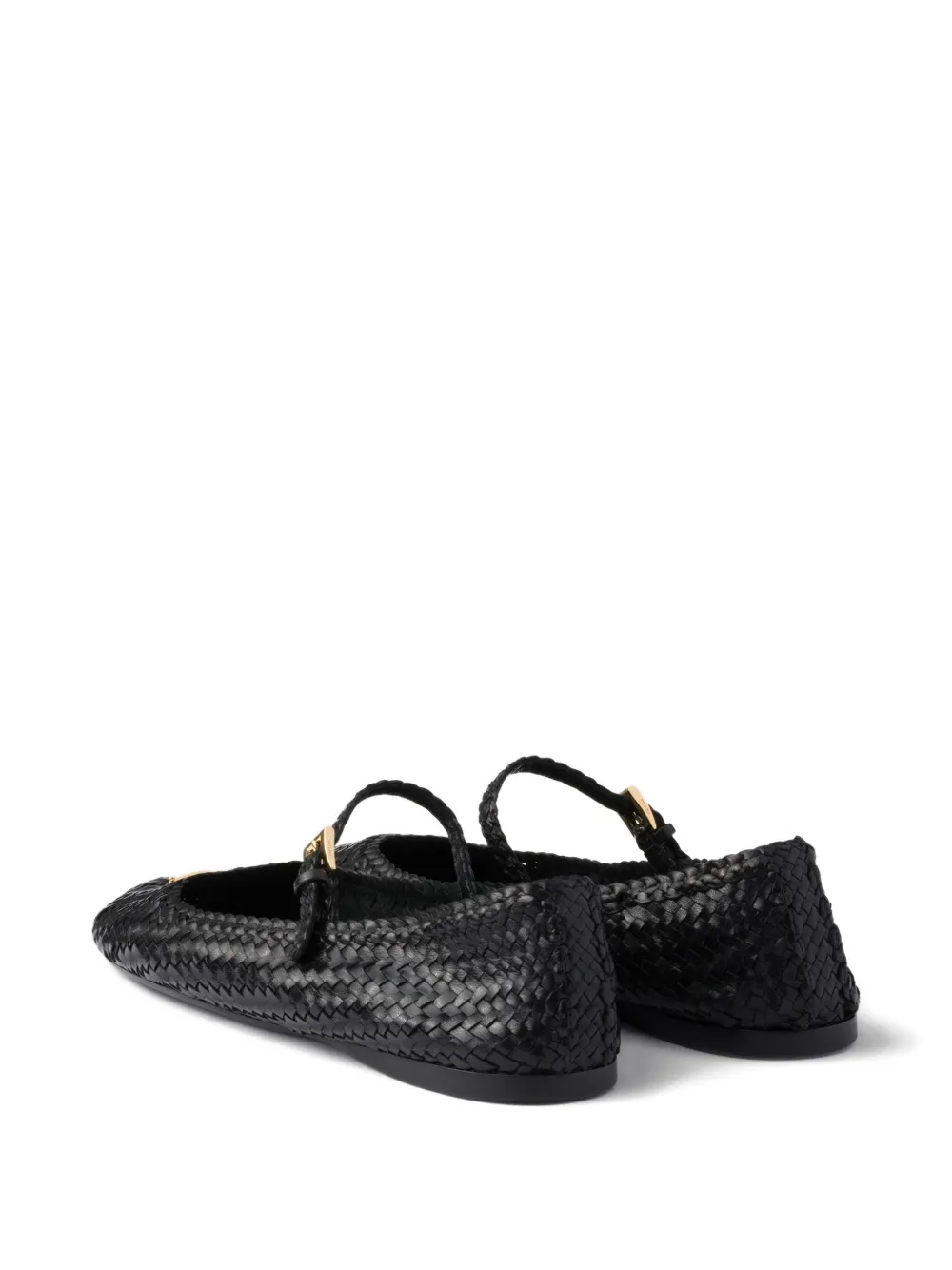 Prada mesh ballet flats Zwart