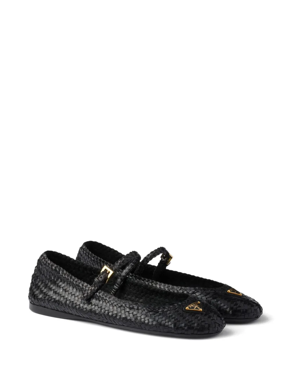 Prada mesh ballet flats Zwart