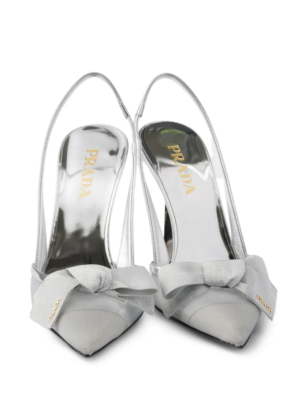 Prada Leren slingback pumps Wit