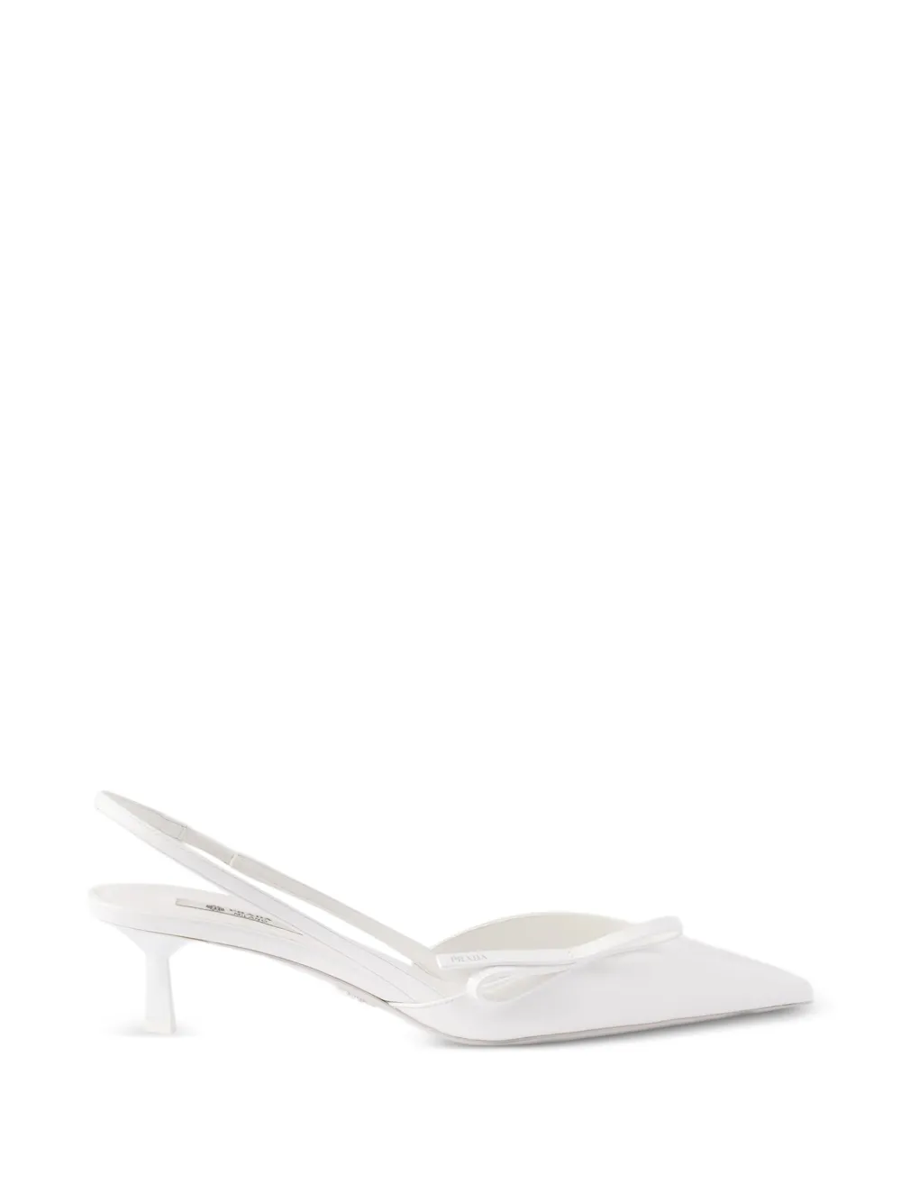 Prada Leren slingback pumps Wit