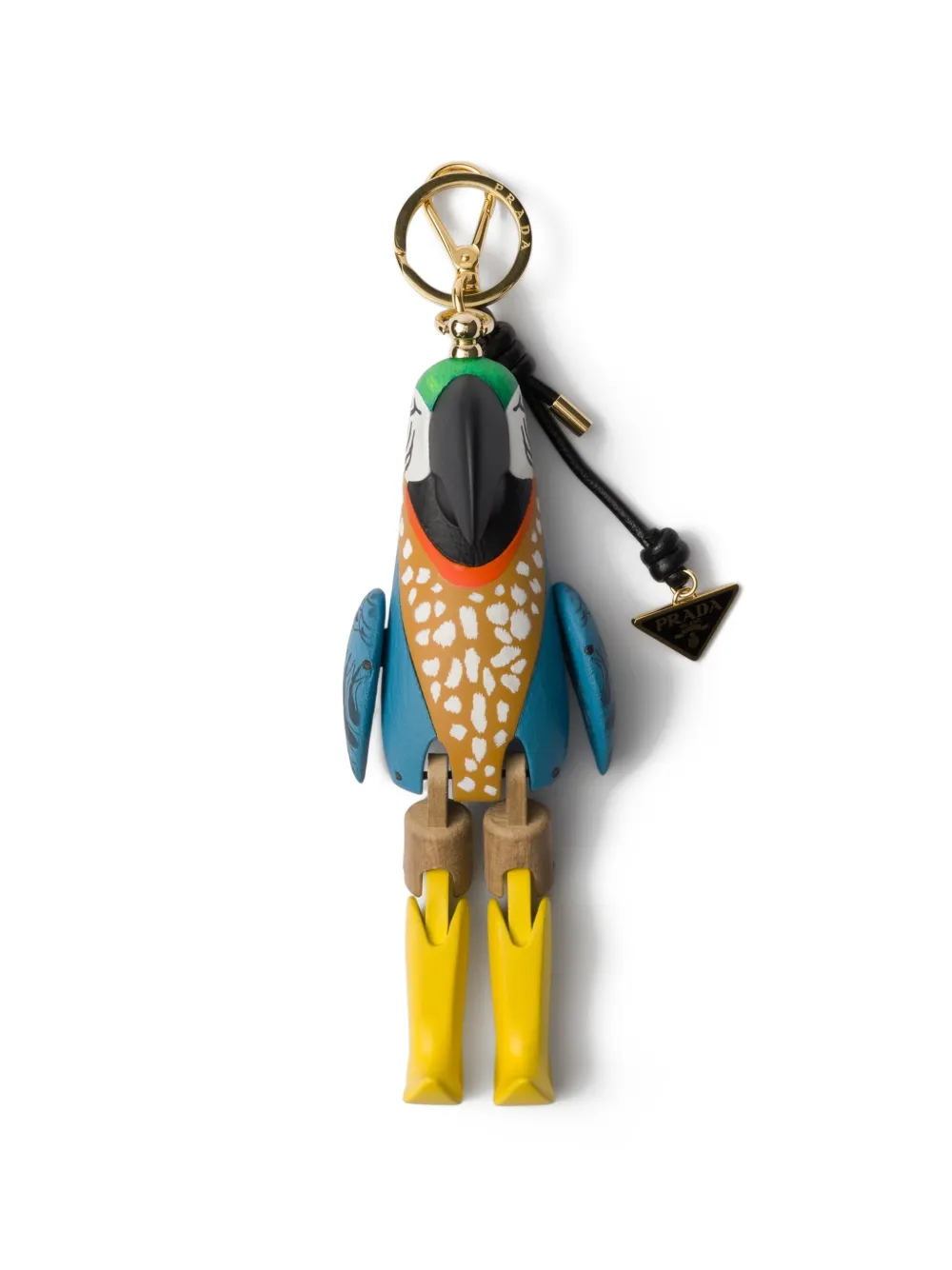 Prada parrot charm keyring - Blau