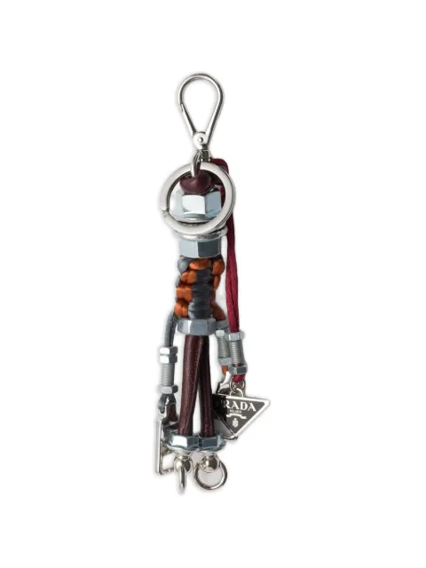 Prada triangle logo robot keyring