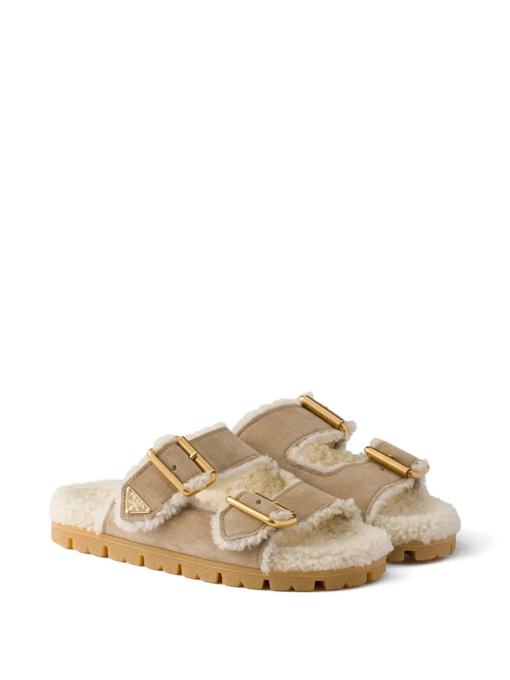 Prada Lammy slippers Beige