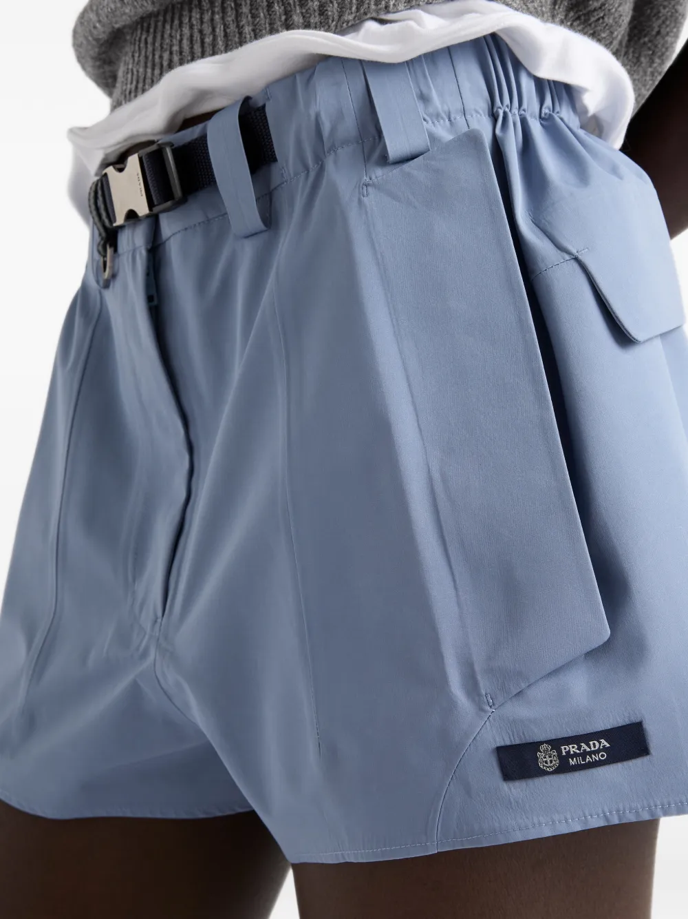 Prada Shorts met ceintuur Blauw