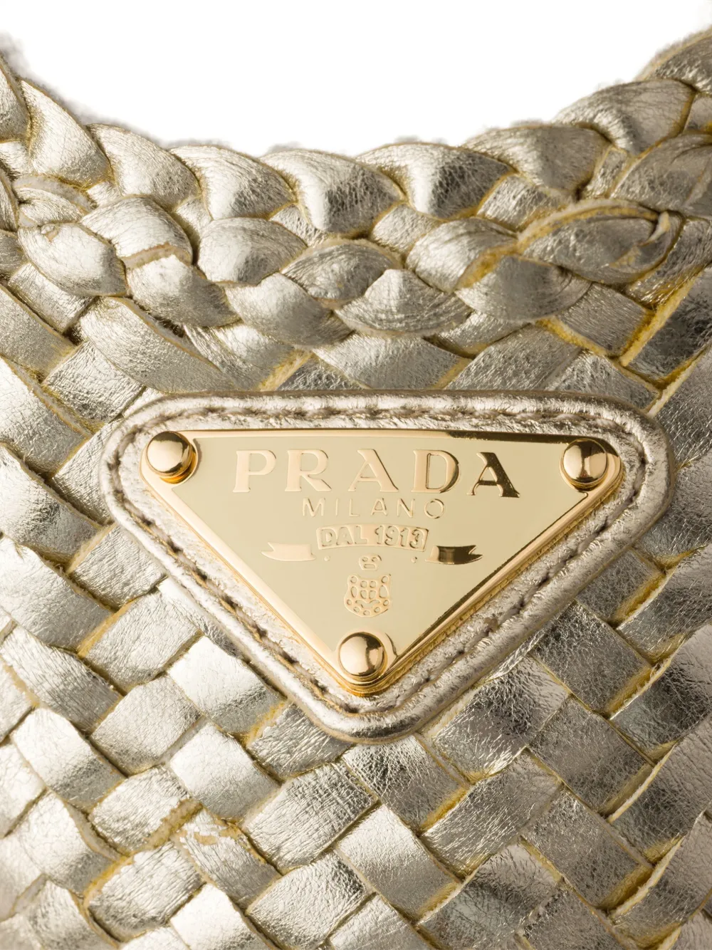 Prada Leren ballerina's Goud