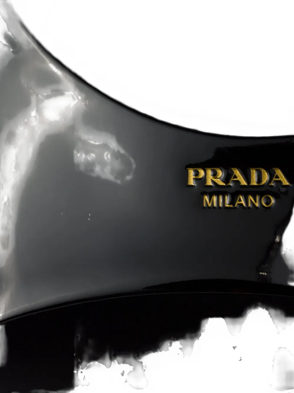 Prada 45 mm leren muiltjes met hak Zwart