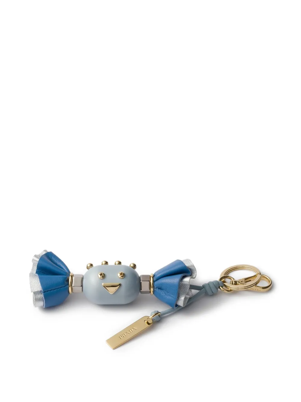 Prada Candy leather keyring - Blu