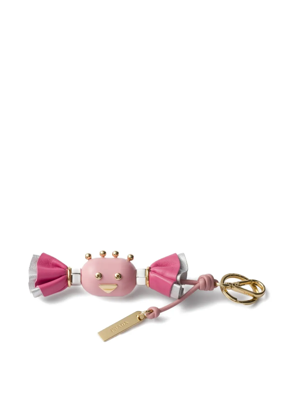 Prada leather candy charm keyring - Rosa