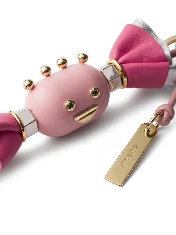 PRADA ピンクキャラクター型キーホルダー Prada Candy Charm Keyring | Pink | FARFETCH