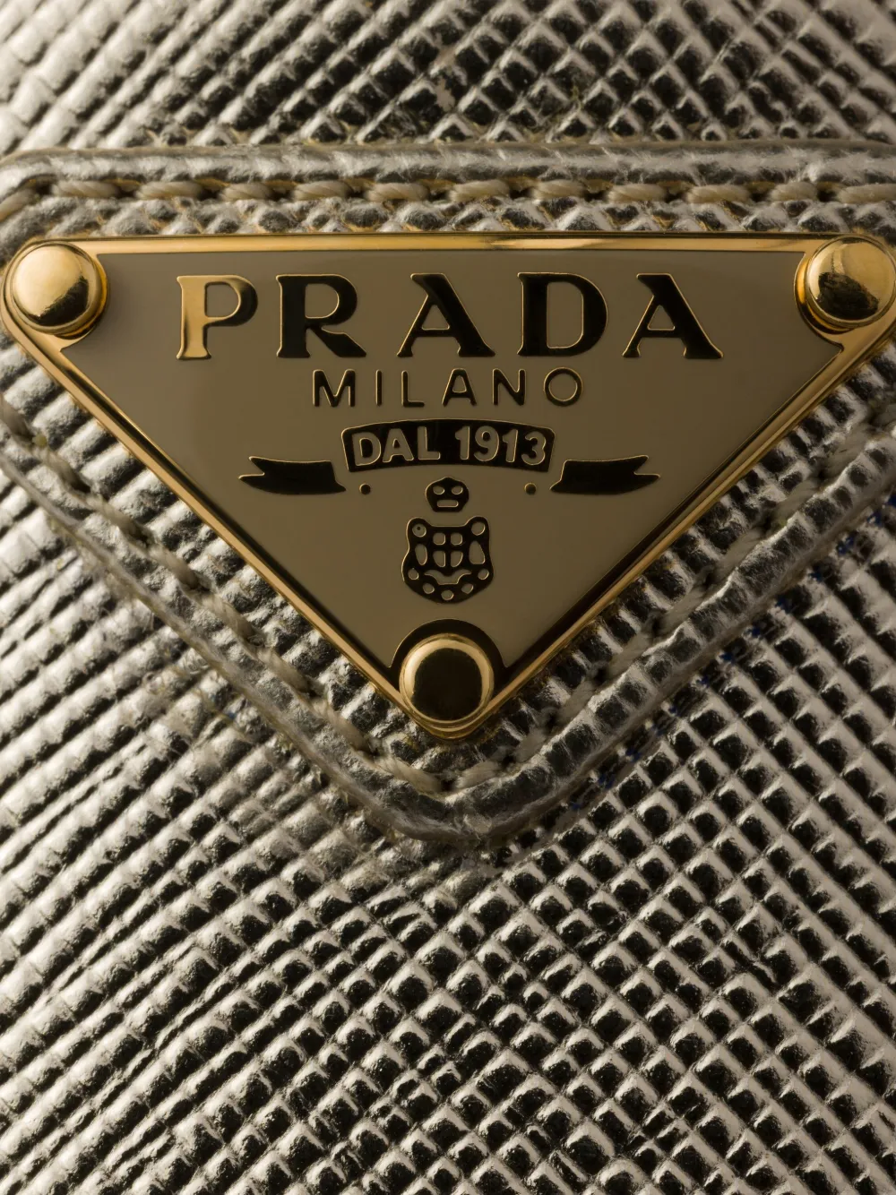 Prada Saffiano lakleren sandalen Goud