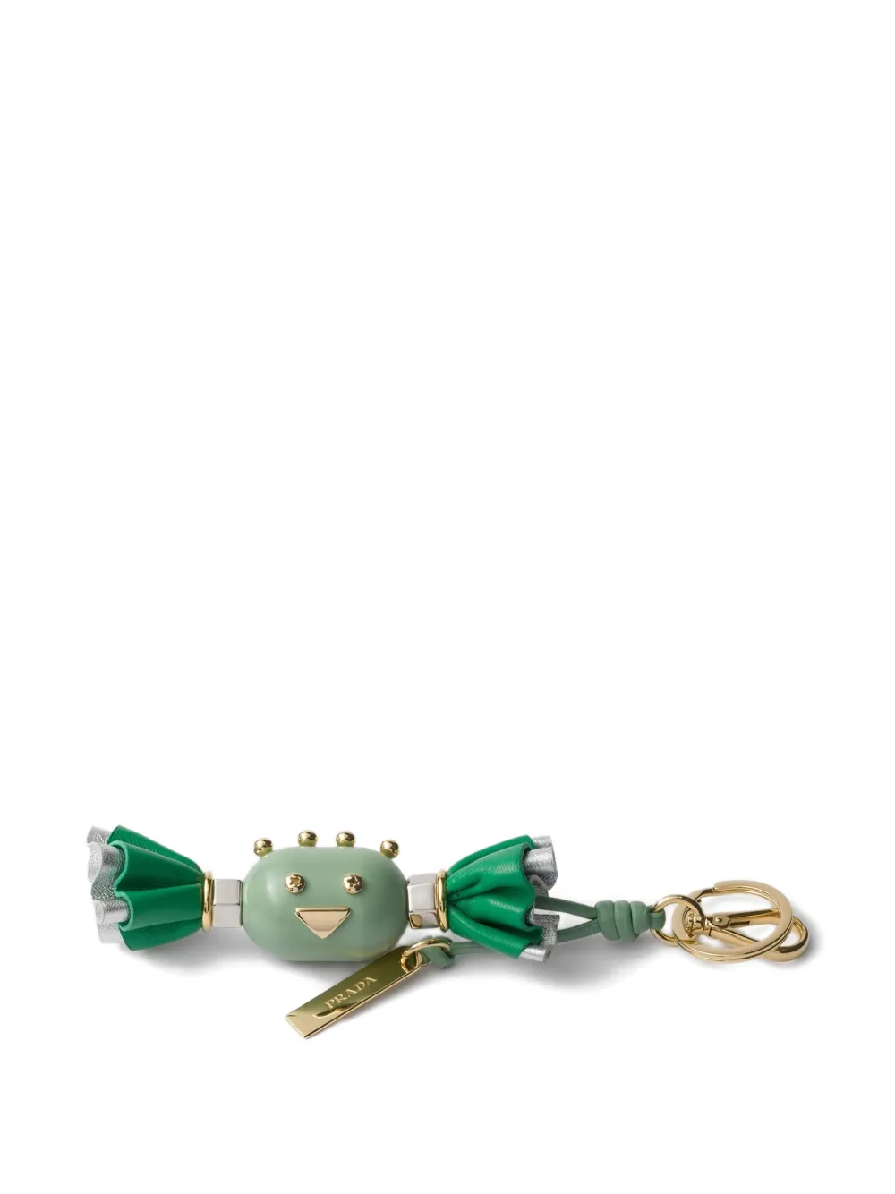 Prada Candy leather keyring - Verde