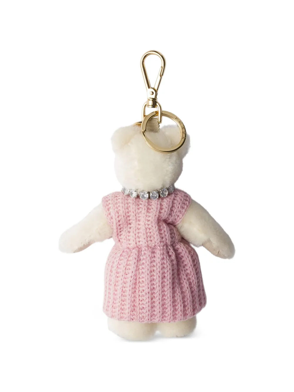 Prada Teddy Bear sleutelhanger met strikdetail Wit