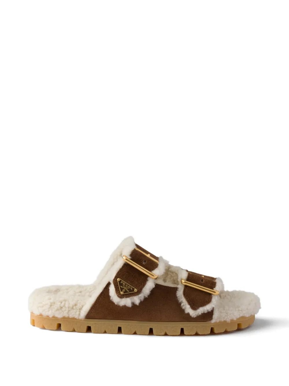 Prada shearling slides Bruin