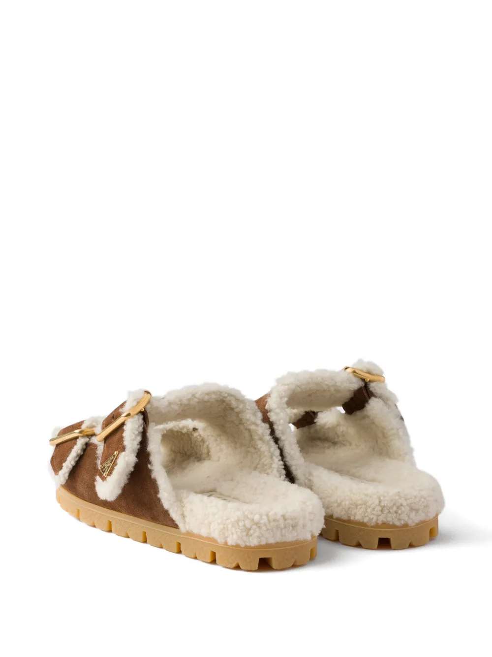 Prada shearling slides Bruin