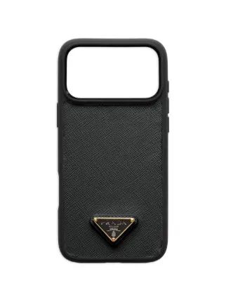 Prada レザー iPhone 17 Pro ケース | ブラック | FARFETCH JP