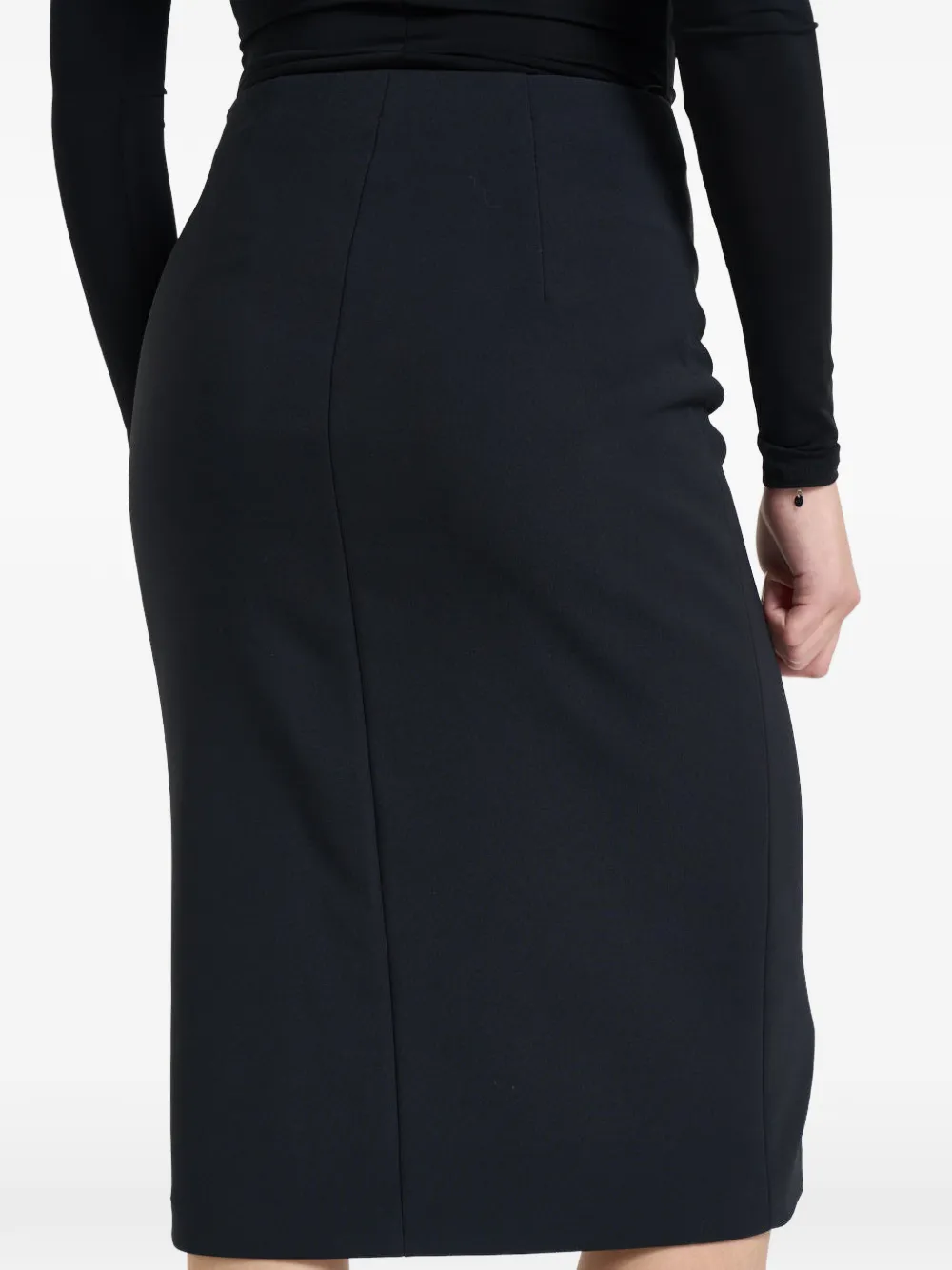  Elisabetta Franchi Buckle Split Skirt - Black 