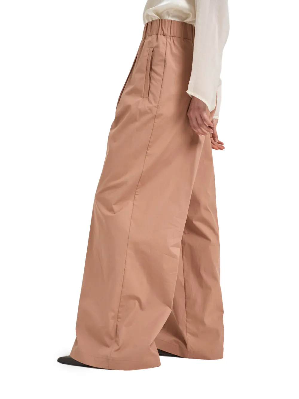  Semicouture Elasticated Pleated Palazzo Pants - Neutrals 