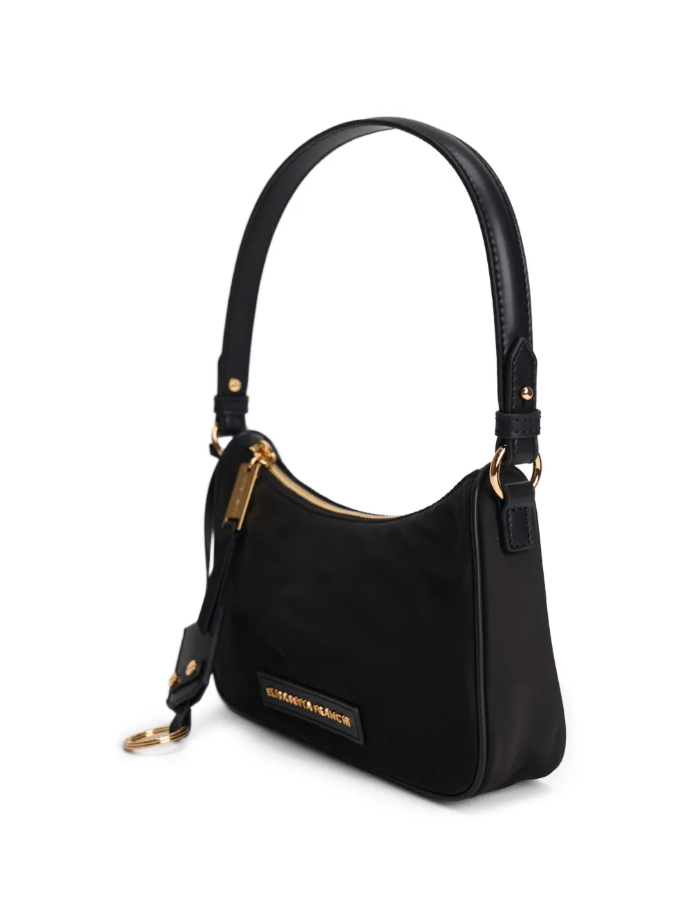 Elisabetta Franchi Shopper met logoplakkaat Zwart