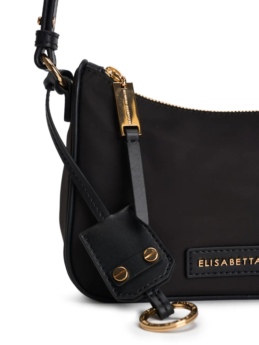 Elisabetta Franchi Shopper met logoplakkaat Zwart