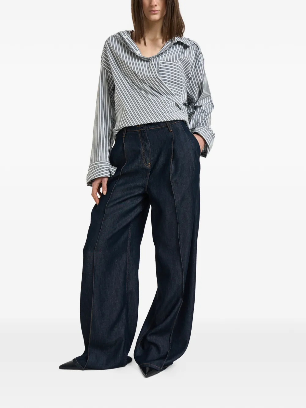  Iro Striped Shirt - Grey 