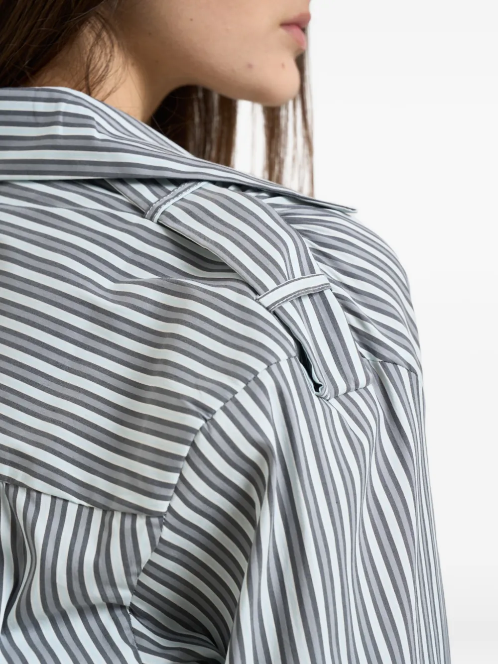IRO Gestreept blouse Grijs