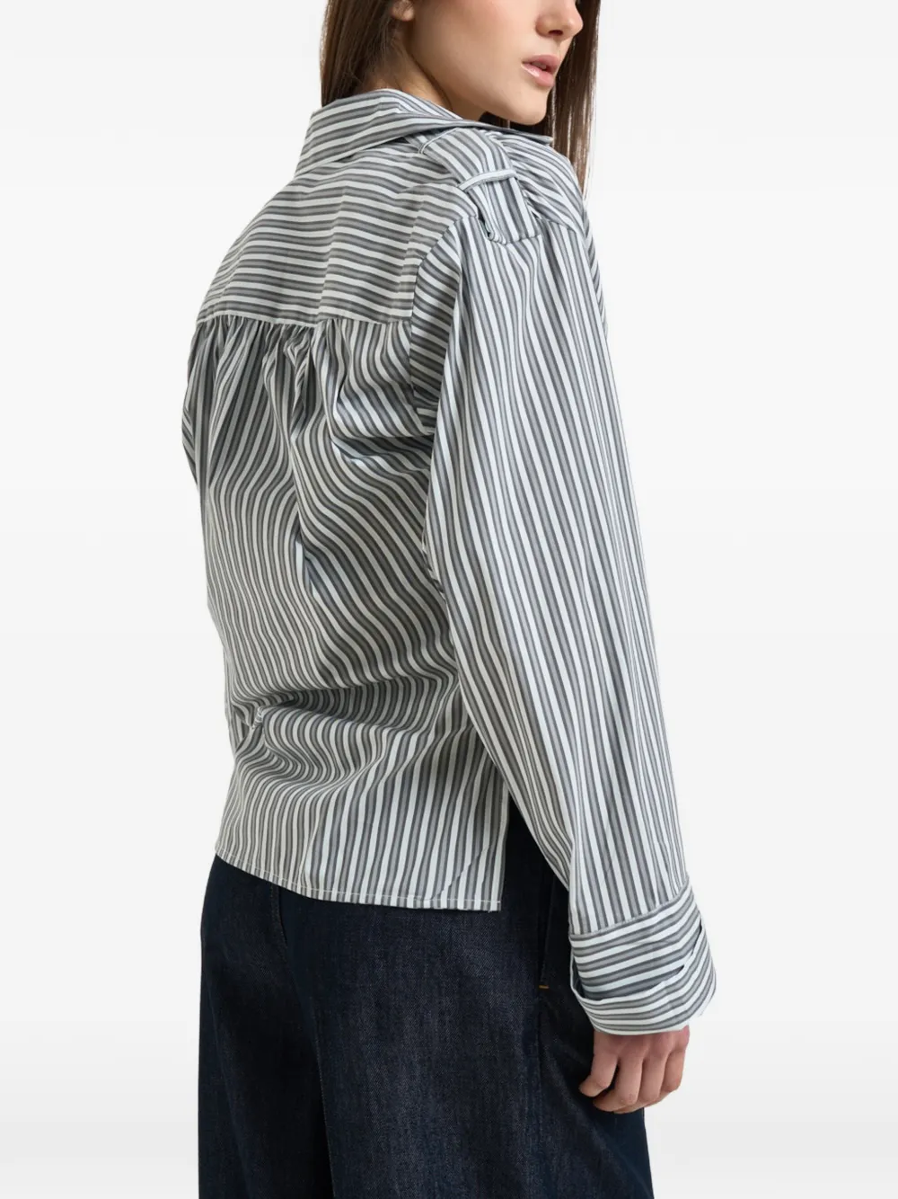  Iro Striped Shirt - Grey 