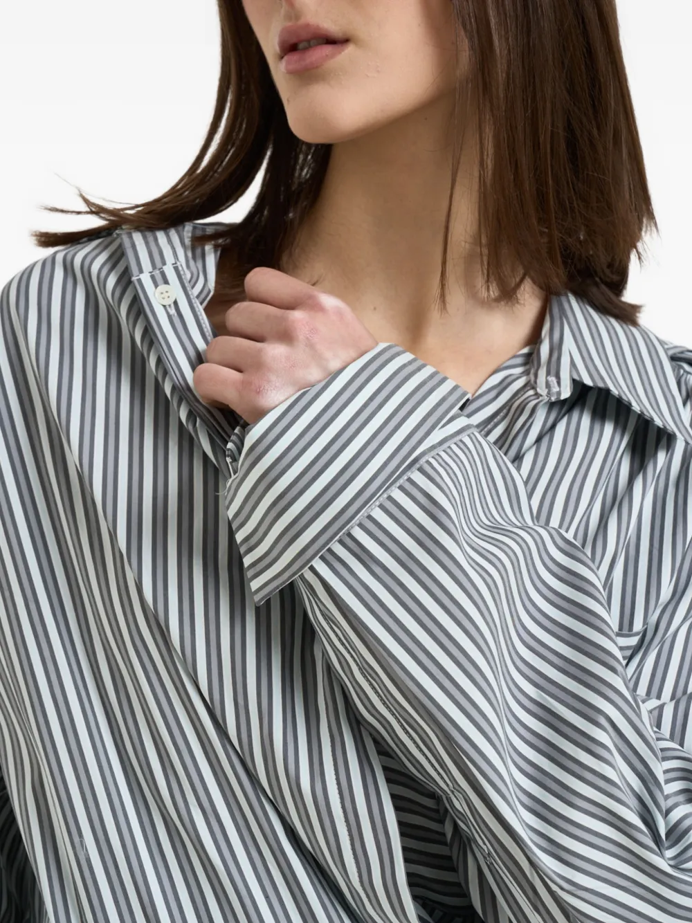 IRO Gestreept blouse Grijs
