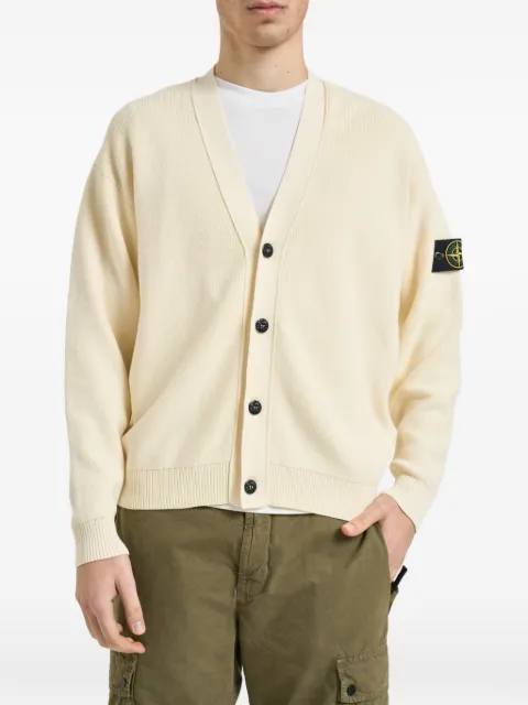 Stone Island cárdigan con parche del logo