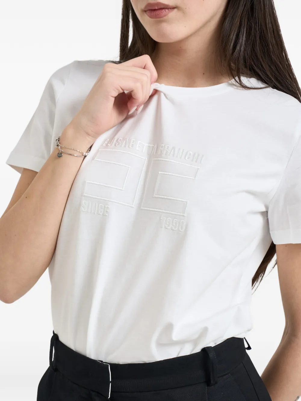  Elisabetta Franchi Logo T-shirt - White 