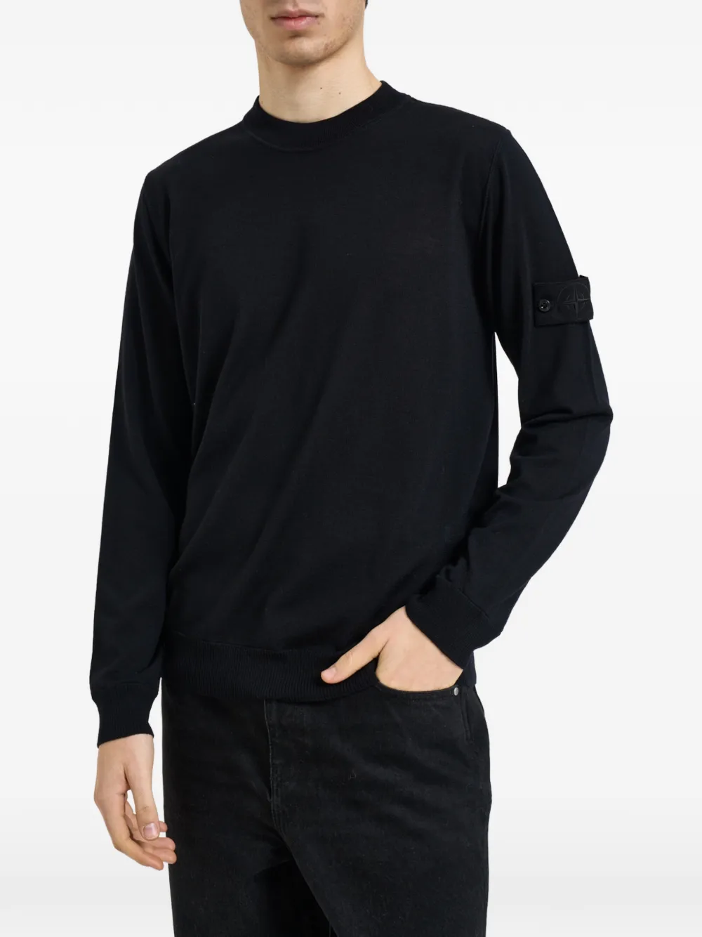 Stone Island logo-badge sweatshirt - Nero