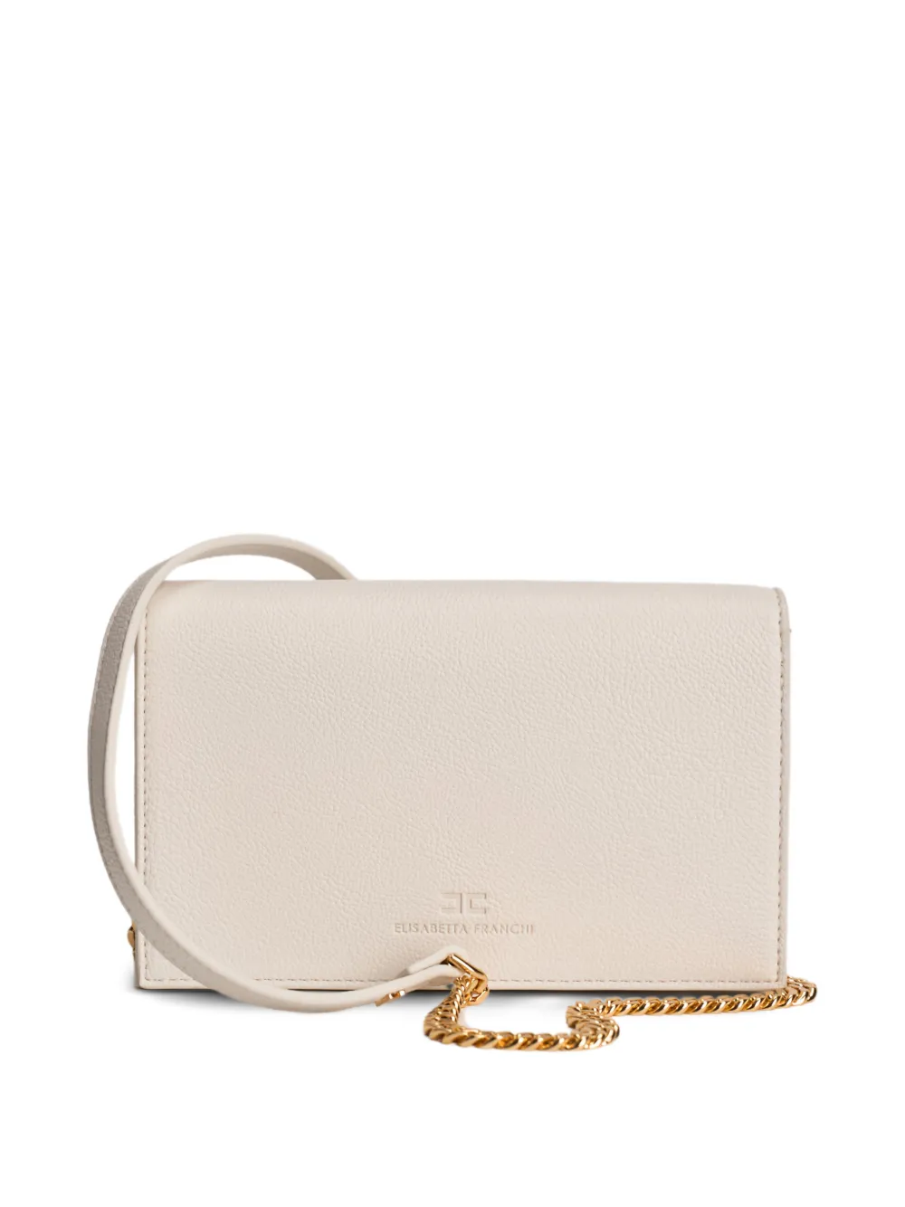Plaque-Detail Chain Clutch Bag