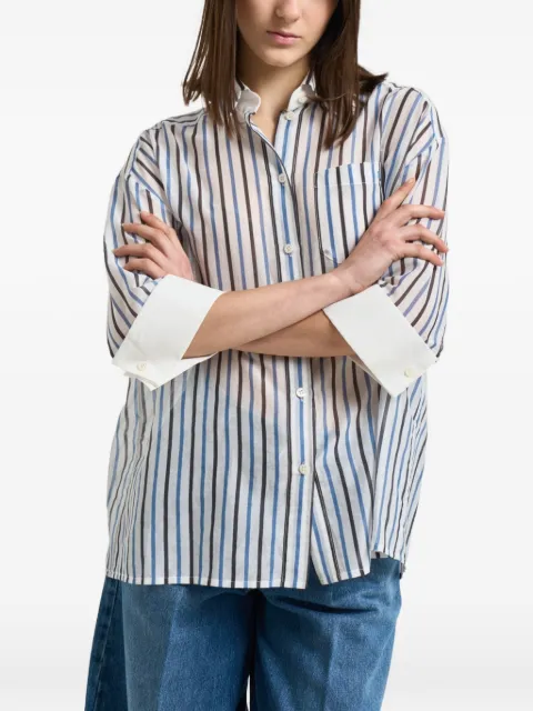 Semicouture camisa con motivo de rayas y con bolsillo en el pecho