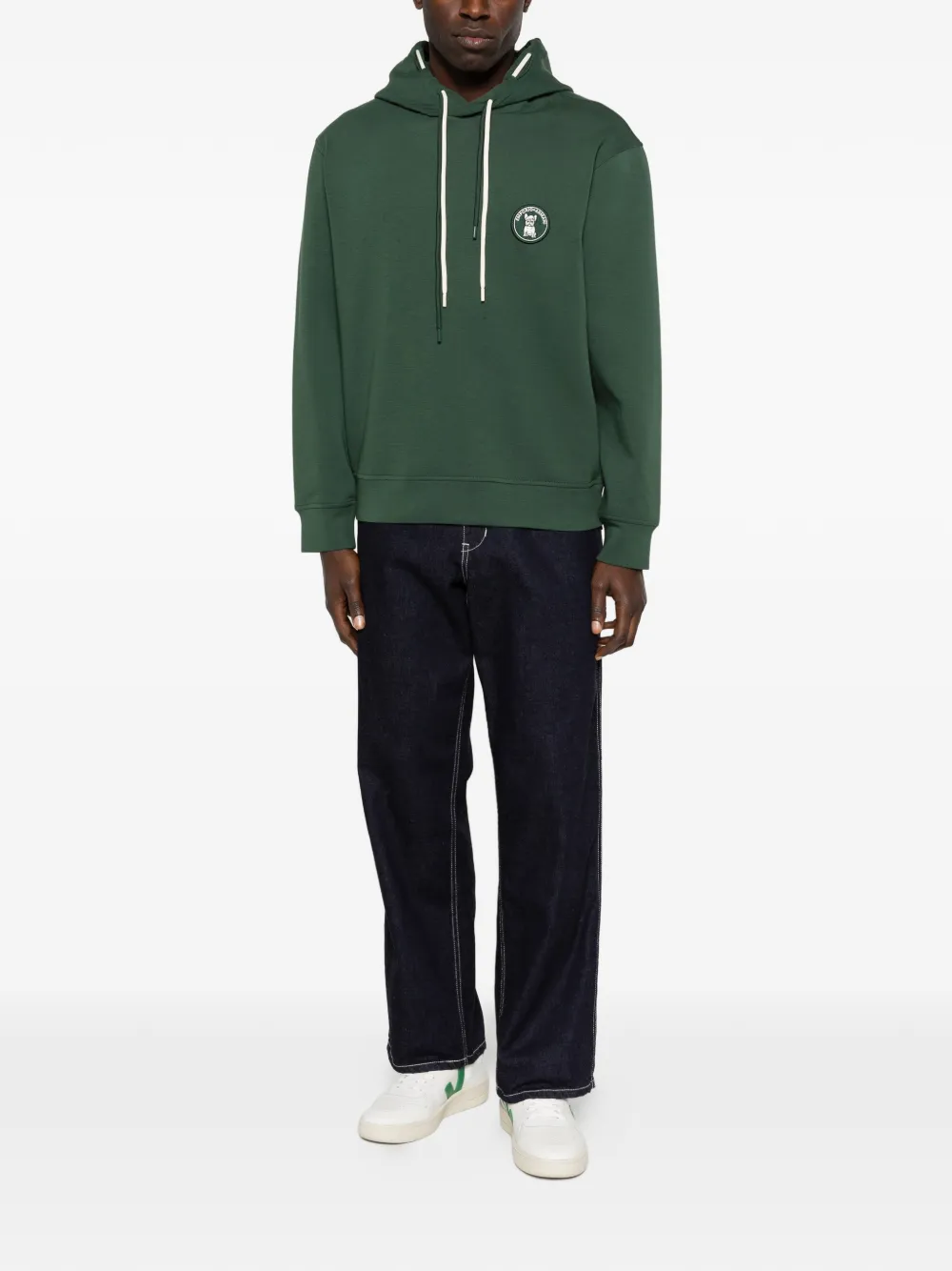 Emporio Armani Hoodie met logopatch Groen