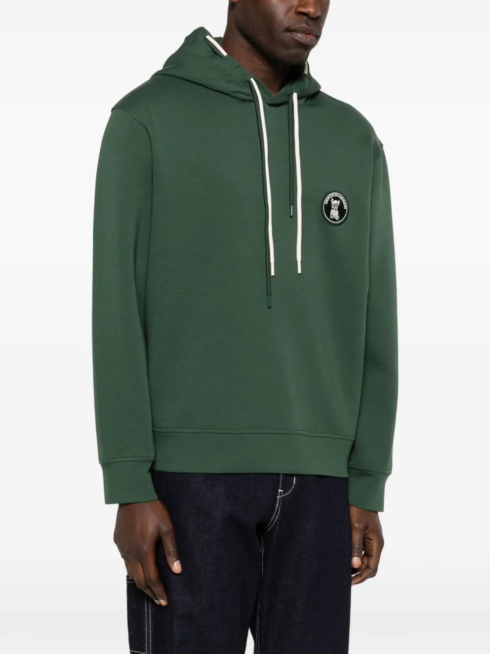 Emporio Armani Hoodie met logopatch Groen