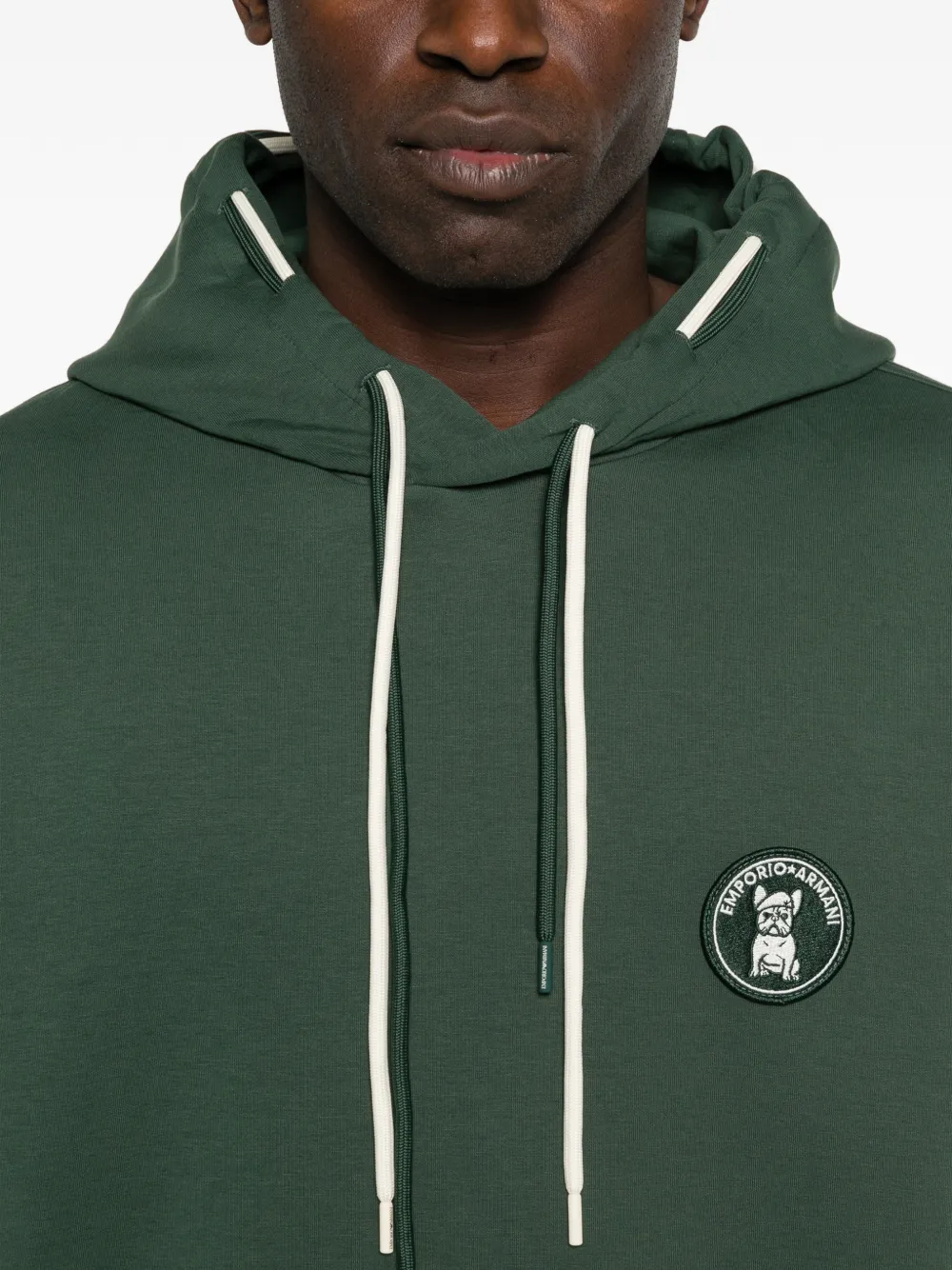 Emporio Armani Hoodie met logopatch Groen
