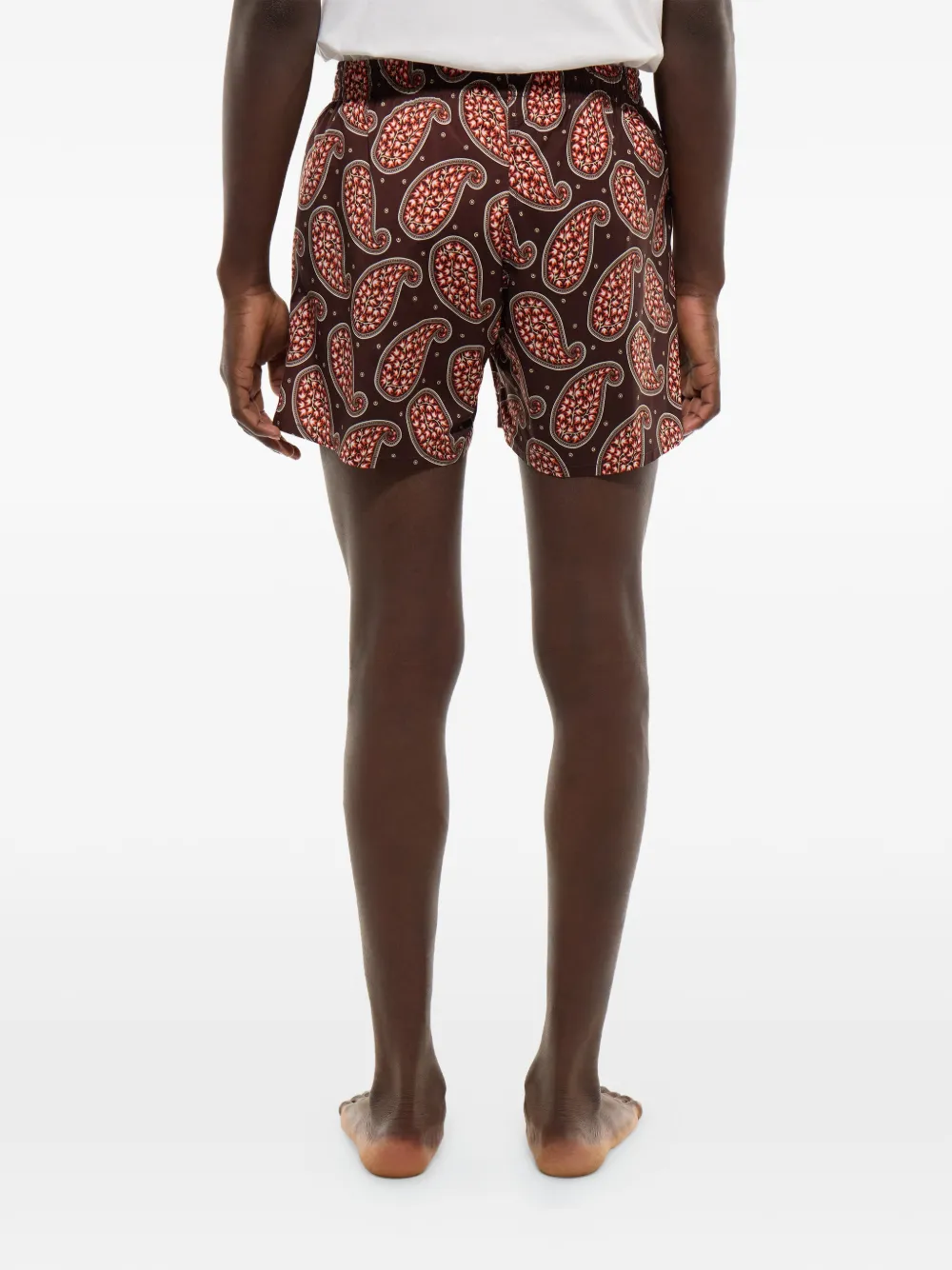 FURSAC Zwembroek met paisley-print Bruin