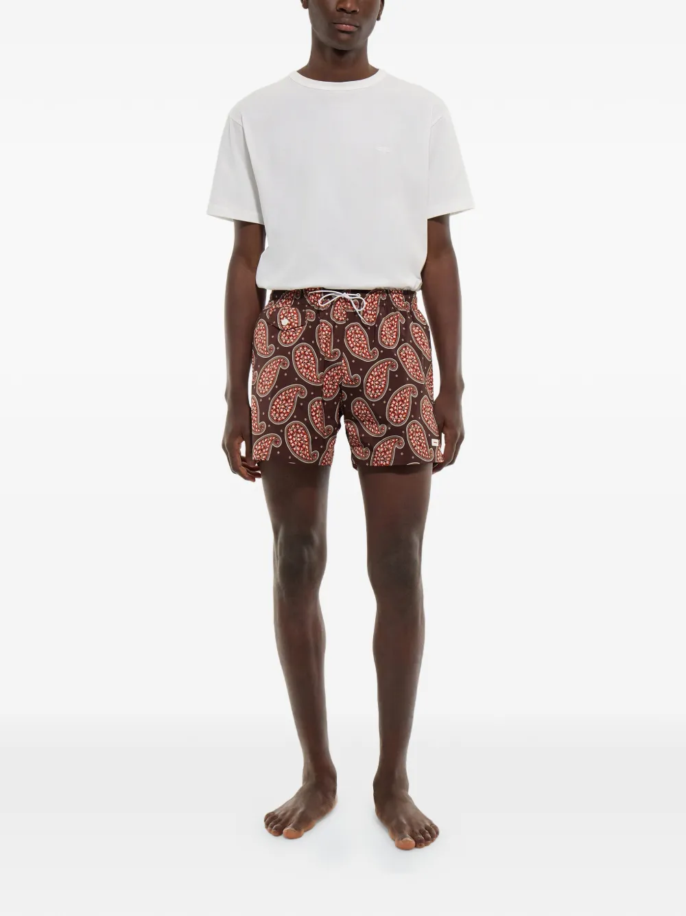 FURSAC Zwembroek met paisley-print Bruin