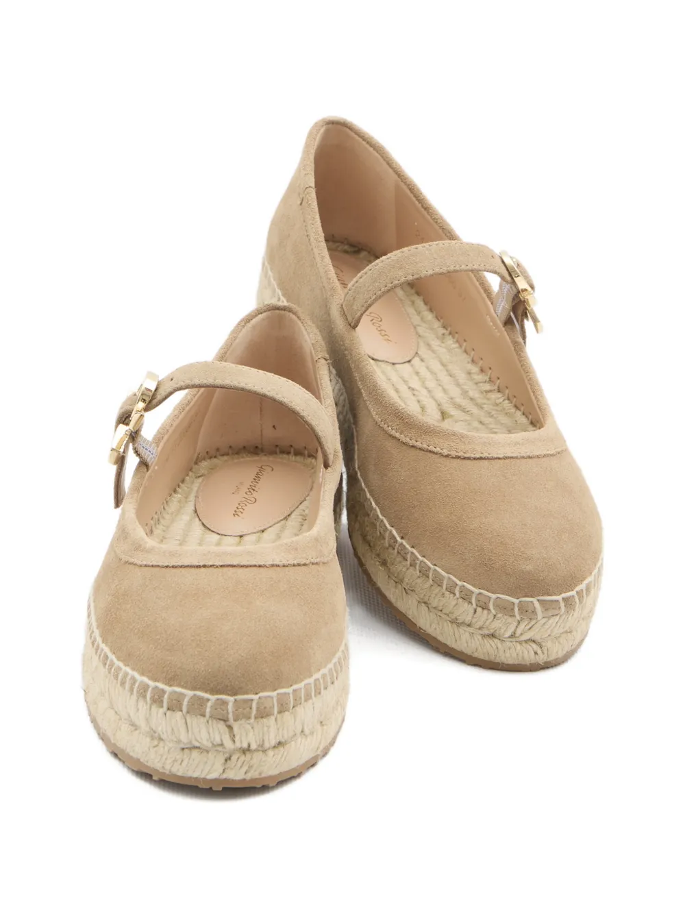 Gianvito Rossi buckle strap elda ballet flats Beige