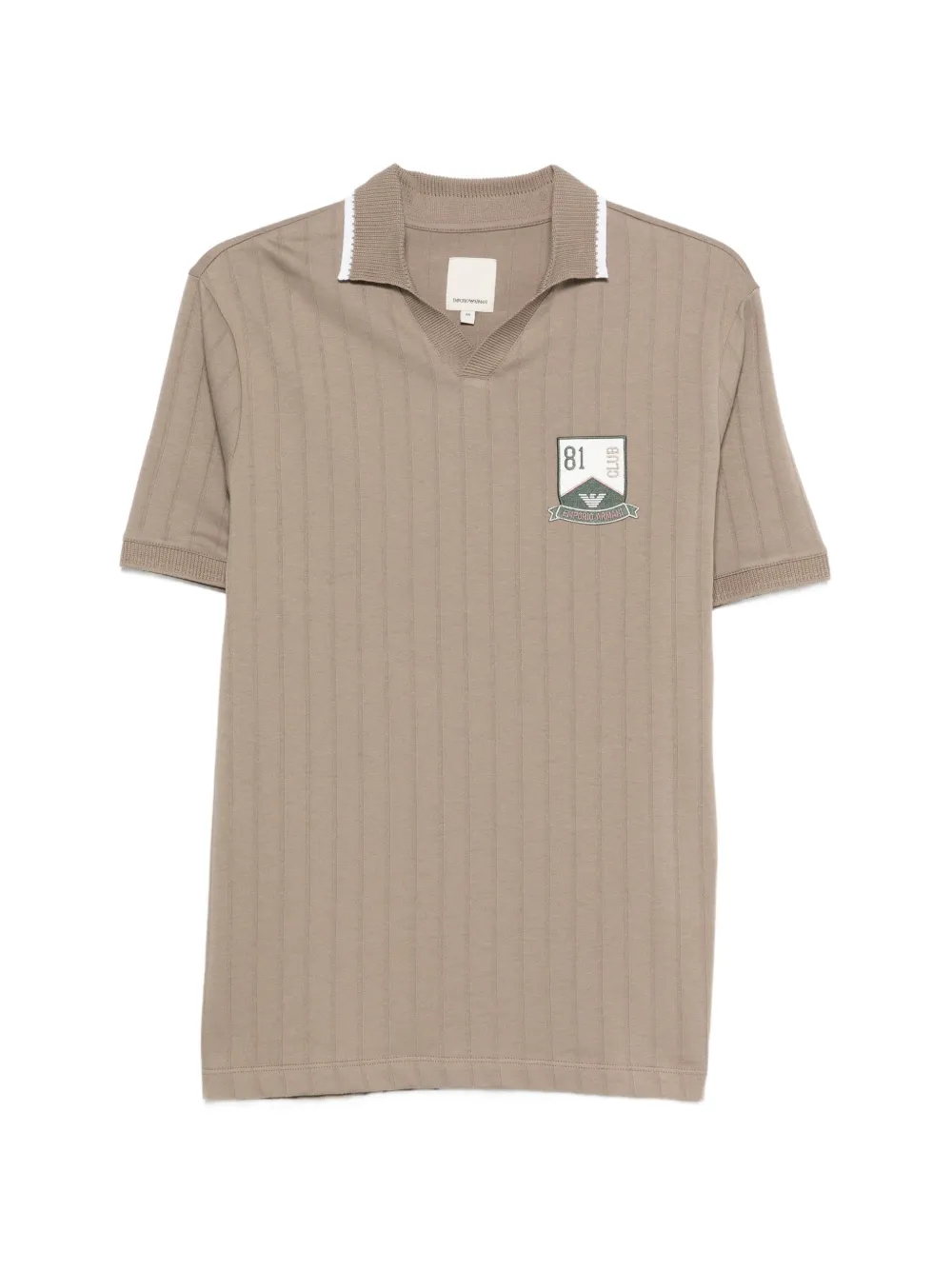 Emporio Armani V-neck polo shirt - Nude