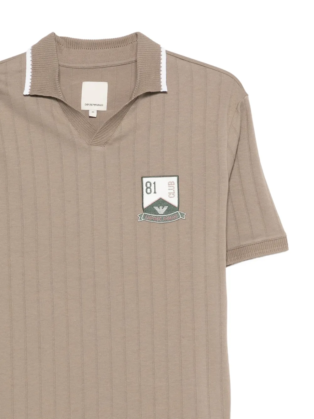 Emporio Armani Poloshirt met V-hals Beige