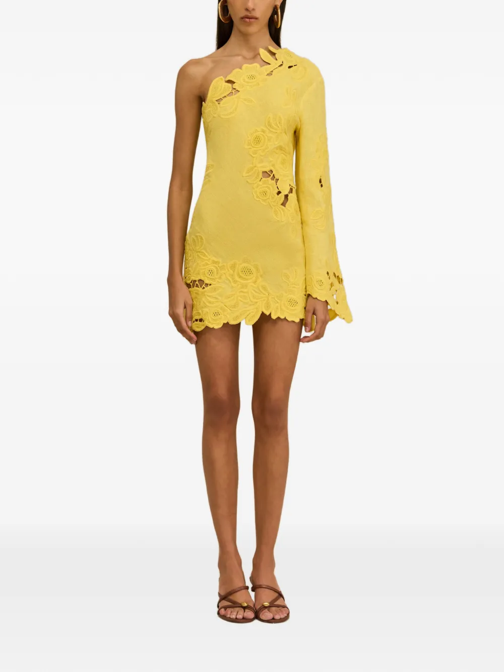 Cult Gaia Marlena one-shoulder~MINI dress - Giallo