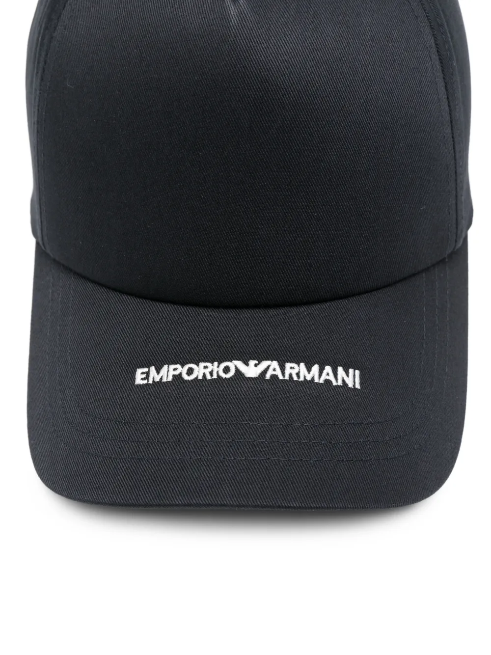 Emporio Armani Honkbalpet met logodetail Zwart